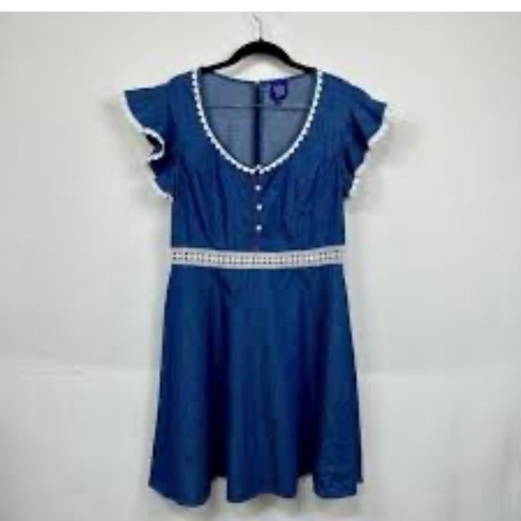 Disney girls Beauty & the Beast denim dresssize L vacation travel costume
